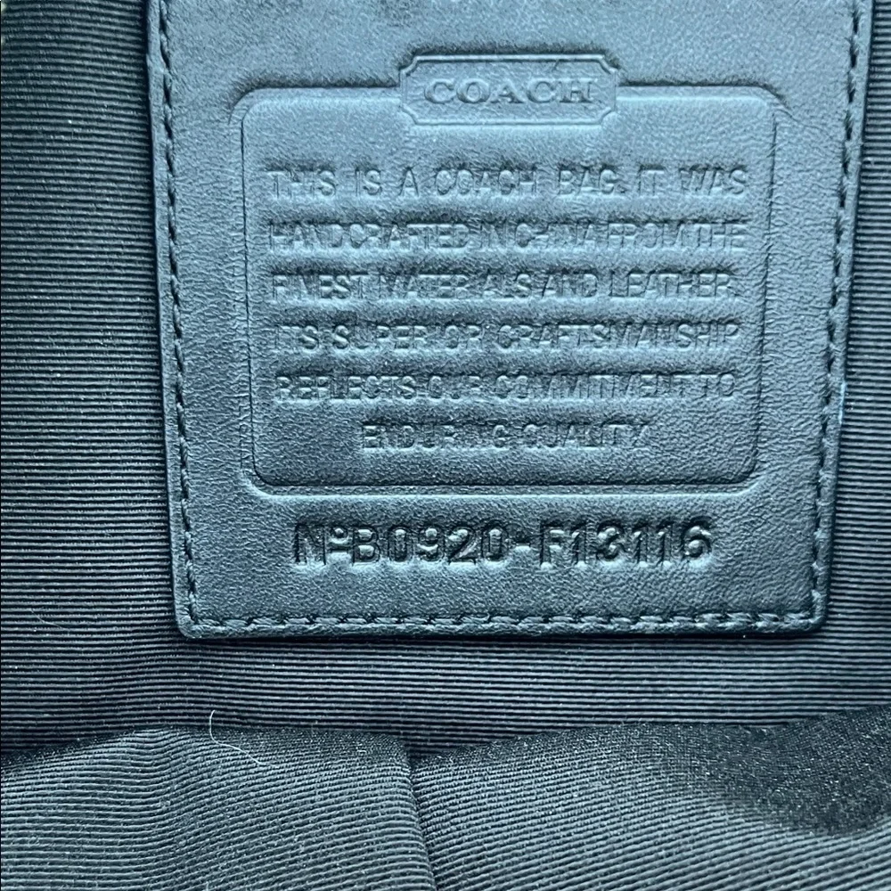 Coach Signature Monogram Shoulder Bag in Black & White Y2K